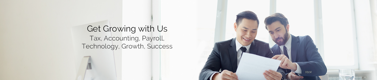 A business owner and Accountant working together