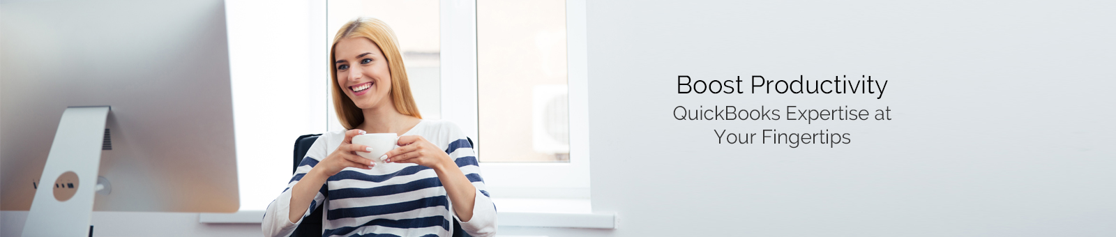 Smiling Business woman holding a cup of coffee